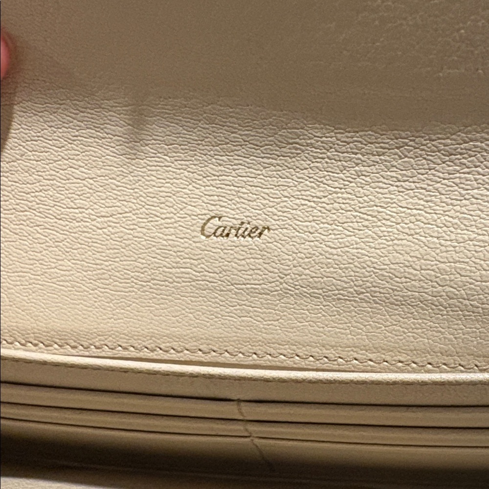 Cartier Cream Leather Wallet with Gold Hardware - Picture 10 of 14
